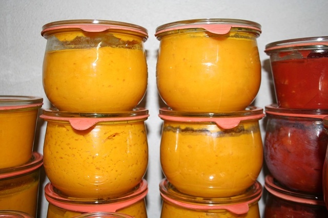 Zum Direktessen und Einkochen: Kürbissuppe mit Karotten, Ingwer und Kokosmilch