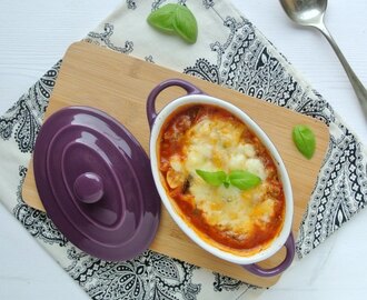 Lasagne Suppe mit Zucchini & Pilzen