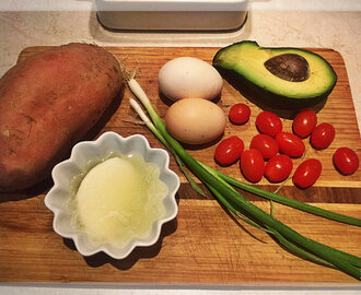 # Szybki obiad : Zapiekany batat z jajkiem sadzonym