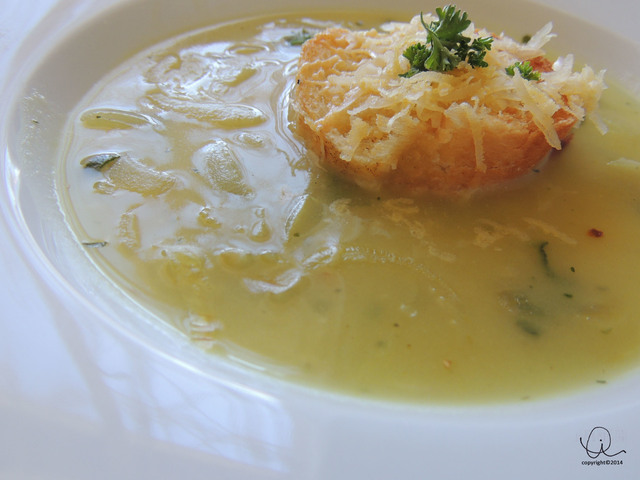 The Soup Series: French Onion and Sage Soup with Gruyere and Mustard Croutons