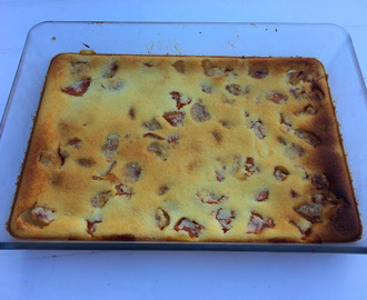 Clafoutis pêches abricots coco