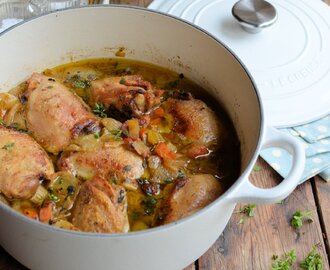 Cast Iron Recipes! Cooking with “Le Creuset”: Comfort Chicken Casserole