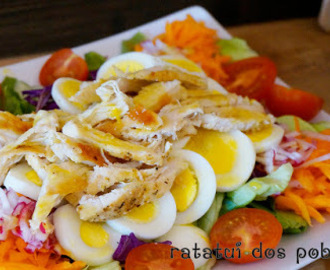 Salada fria de frango colorida