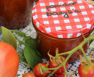 przetwory - pomidory z bazylią