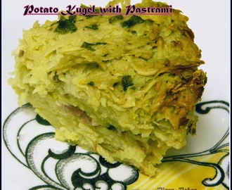 Potato Kugel with Pastrami