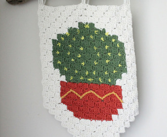 Banderola cactus de ganxet C2C #2 / C2C crochet cactus banner #2