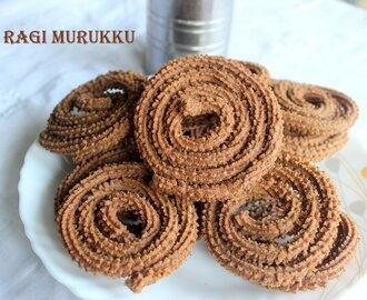 Ragi (finger millet) murukku or chakli recipe – How to make ragi murukku/chakli recipe – ragi recipes