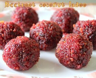 Beetroot coconut ladoo recipe –  How to make beetroot coconut laddu recipe – ladoo recipes