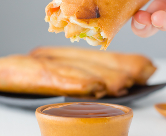Vegan Spring Rolls with Sweet and Sour Sauce