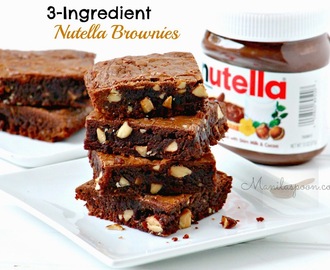 3-Ingredient Nutella Brownies
