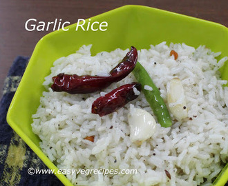 Garlic Rice Recipe -- How to make Garlic Rice -- Easy Garlic Rice