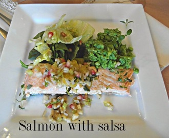 Dietetyczny łosoś z salsą - Salmon with salsa