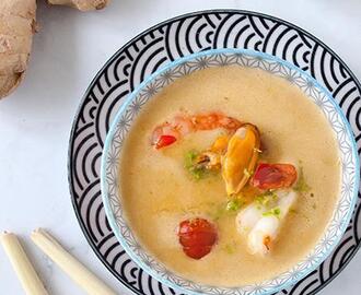 Thaise soep met zeevruchten en citroengras (in de Thermomix)
