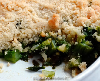 Crumble salato di asparagi verdi