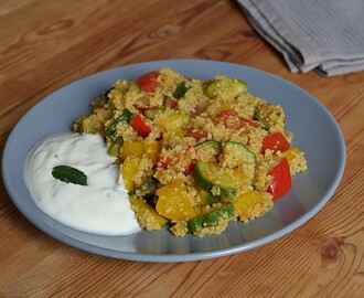 Schnelles Curry-Couscous-Gemüse aus dem Wok