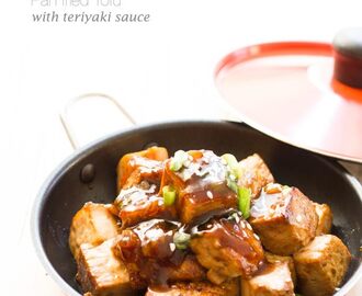 Pan fried tofu with teriyaki sauce