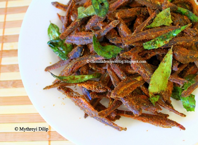 Nethili Karuvadu Varuval / Dried Anchovies Fry