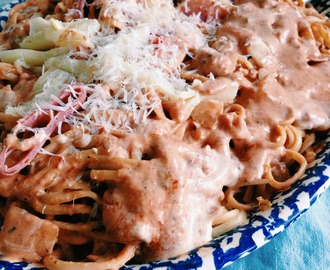 Creamy Tomato Sauce and Spaghetti