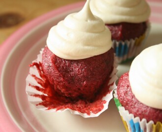 Red Velvet Cupcakes with Airy Cream Cheese Frosting (Vegan, Gluten-Free, No Artificial Dyes)