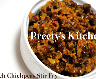 Kala Chana Masala/ Black Chickpeas Stir Fry