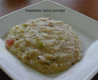 Healthy Vegetable Upma Poridge with Oats,Tapioca,Wheat Rava