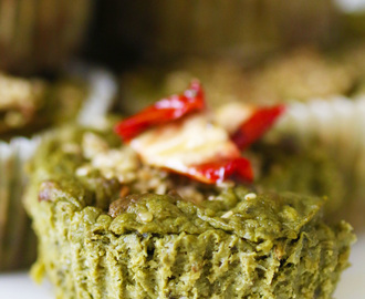 Muffin Salati alle Verdure Verdi Senza Glutine a Basso Indice Glicemico