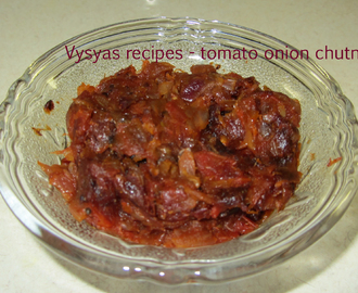 Instant Onion tomato thokku - tomato onion thokku - thakkali vengayam thokku - tomato ullipaya thokku