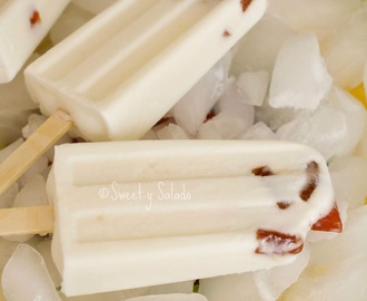 Coconut Popsicles With Guava Paste