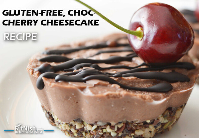Gluten-free, Vegan Choc-Cherry Cheesecake Recipe!