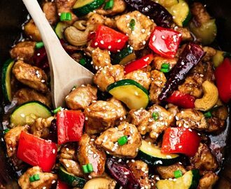 Skinny Slow Cooker Kung Pao Chicken