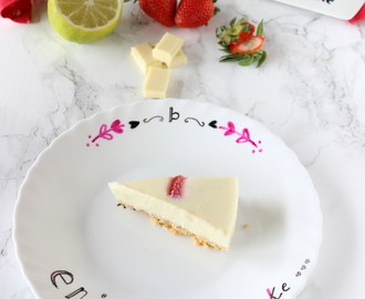 Cheesecake al cioccolato bianco lime e fragole