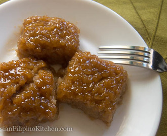 Filipino Rice Cake With Coconut Syrup (Biko With Latik)