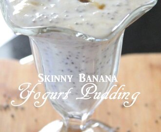Skinny Banana Yogurt Pudding, single serving, gluten free, sugar free