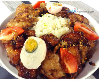 Recipe: Garlic Fried Rice with Twice Cooked Chicken and Pork Adobo