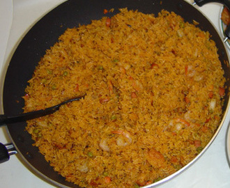 Jollof Rice & Meat Dish