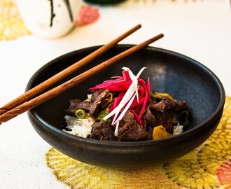 Gut bei Japan-Sehnsucht  – japanisches „Ginger Beef“ mit zweierlei Ingwer