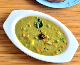 Vegetable Sagu Recipe – Karnataka Style Saagu Recipe - Side Dish For Poori, Set Dosa