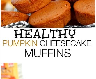 Healthy Pumpkin Cheesecake Muffins