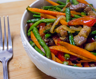 Ginisang Sitaw (Sauteed Long Beans With Pork)