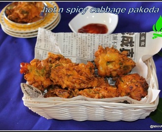 CABBAGE PAKODA WITH HOT MASALA TEA/CABBAGE PAKODI AND MASALA CHAI/SPICY INDIAN DEEP FRIED CABBAGE FRITTERS WITH MASALA TEA/STEP BY STEP PICTURES/HOW TO PREPARE MASALA POWDER FOR TEA