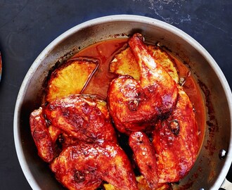 Pan-Roasted Chicken with Pineapple-Chile Glaze