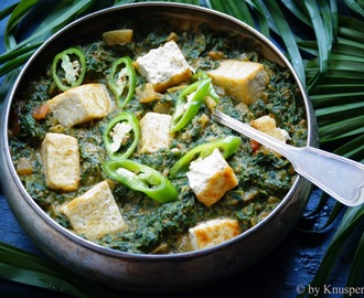 Veganes Palak Paneer (ohne Tofu)