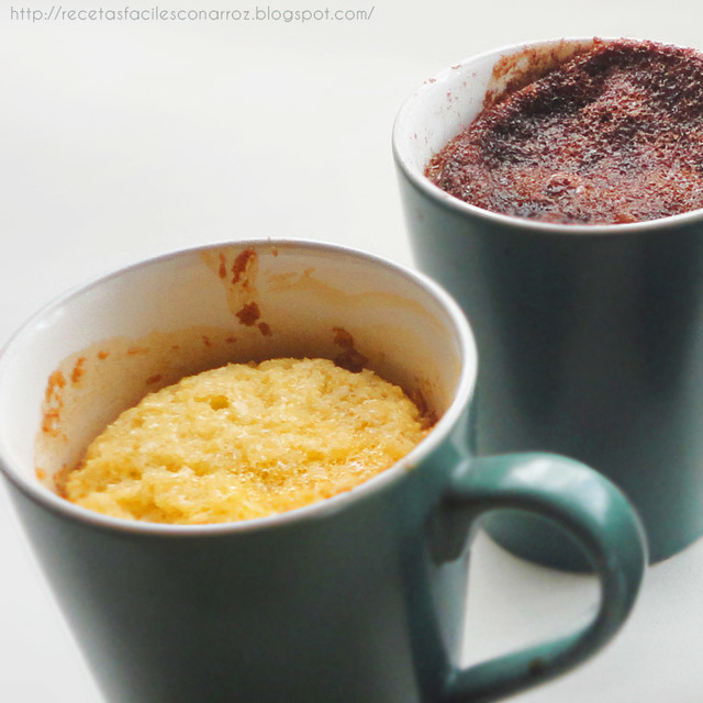 Como hacer 2 impresionantes mug cakes o bizcochos de taza (De chocolate y de coco) SIN GLUTEN, SIN LACTOSA fácil y rápido (Incluye foto-tutorial)