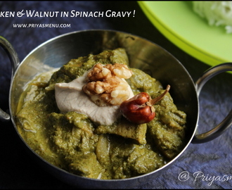 Chicken & Walnut in Spinach Gravy