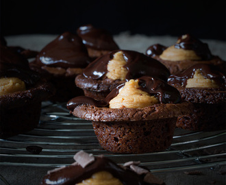 Mini Erdnussbutter Brownie Muffins