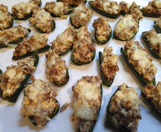 Kendra's Italian Sausage and Cheese Stuffed Jalapeno Poppers