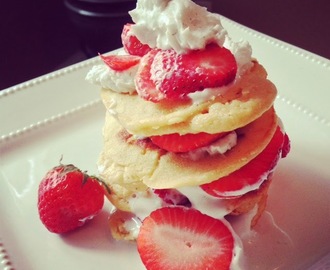 Paleo Coconut Whipped Cream and Strawberry Shortcake Stack