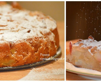 Яблочный пирог с миндалем  и медом