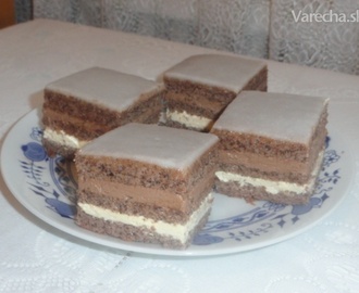 Orechové rezy s čokoládovo-vanilkovým krémom (fotorecept)