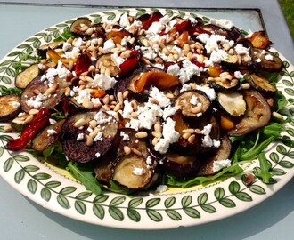 Recipe: Roast vegetable salad with rocket, feta and pine nuts